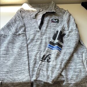 PINK Victoria's Secret Heathered Gray Pullover with Black Details